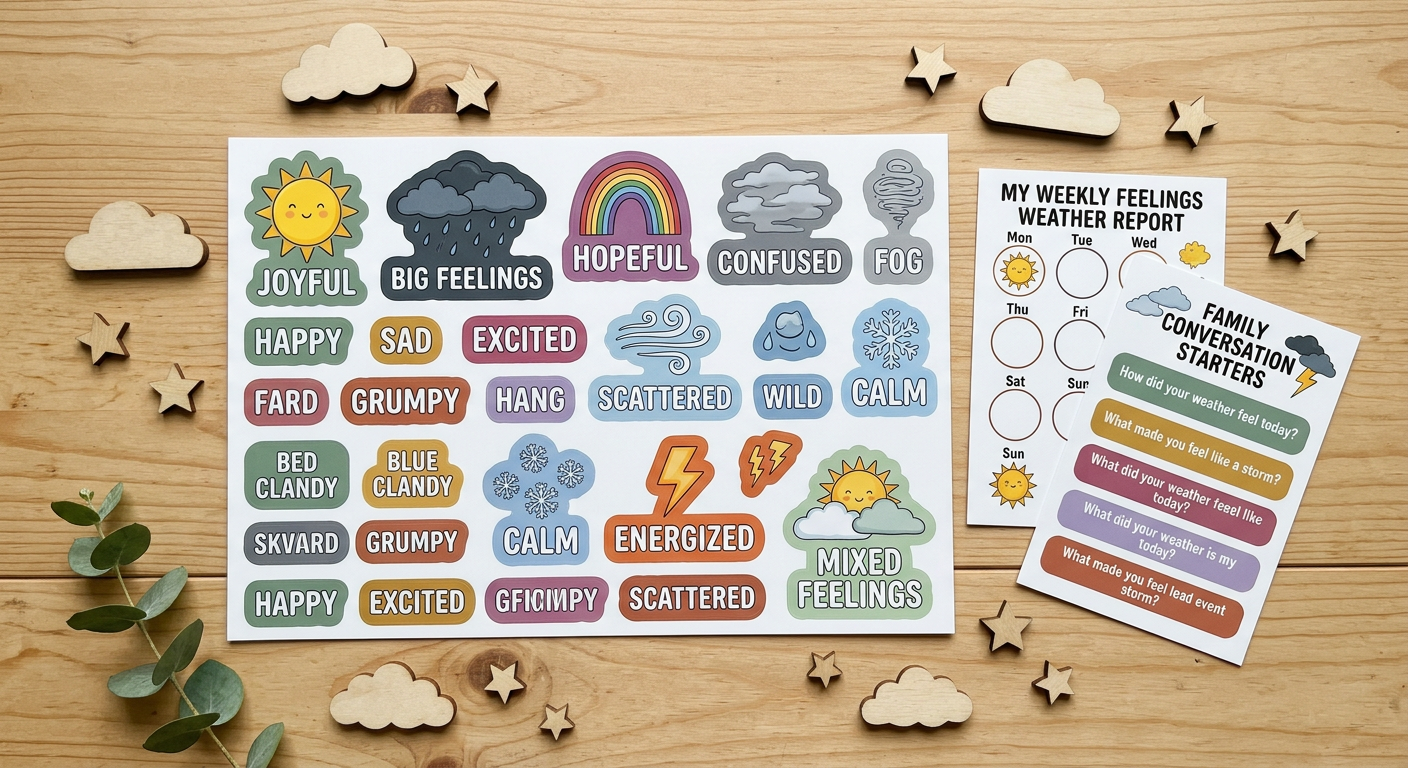 My Emotions Weather Report Sticker Sheet