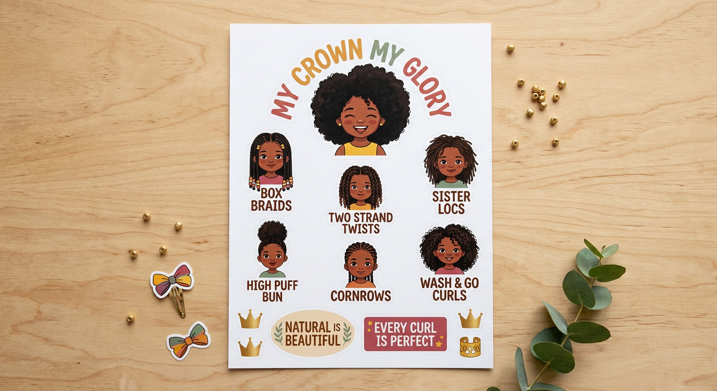 Natural Hair Celebration Sticker Sheet